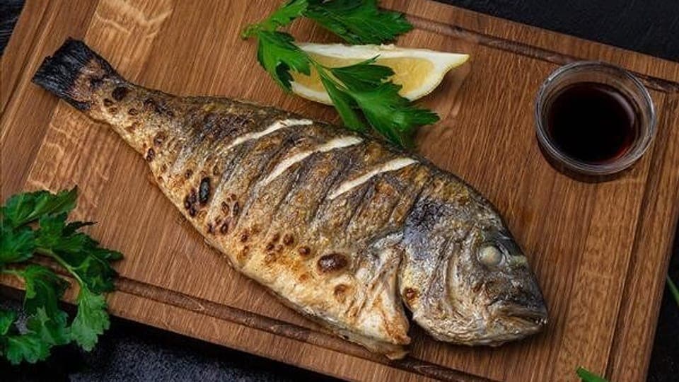 Дорадо на мангале